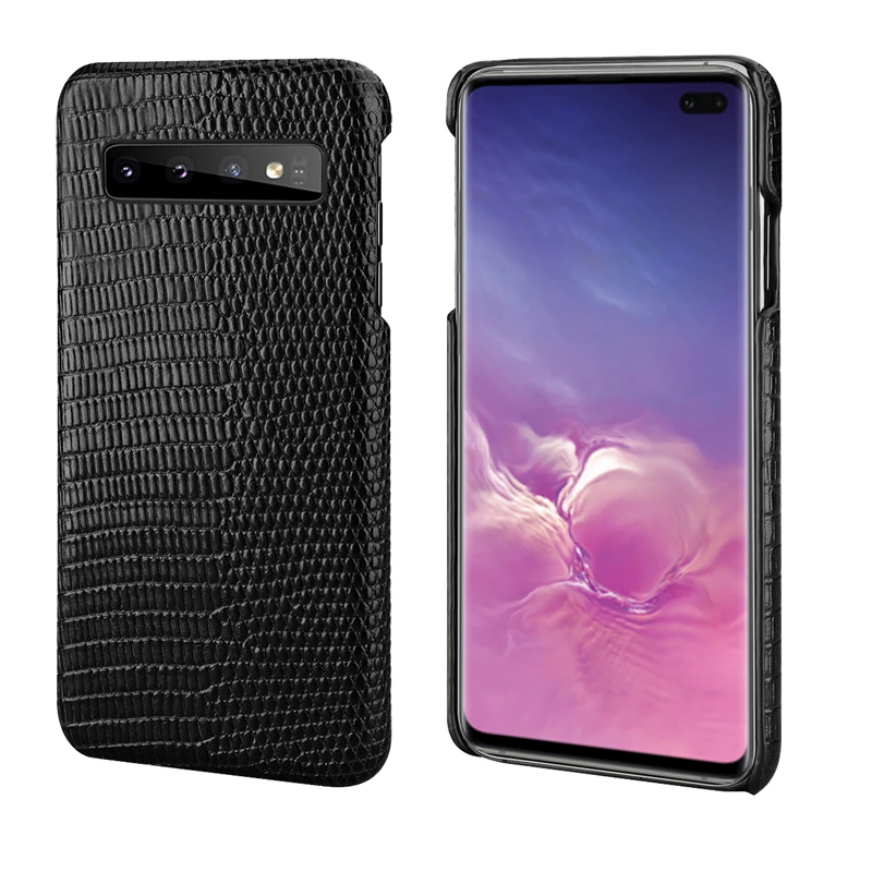 S10 Lizard Structure Genuine Leather Case for Samsung Galaxy S10 Plus Real Leather Back Cover for Samsung Galaxy Note 9 Note 8