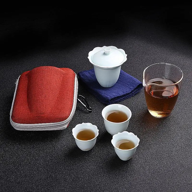 Китайский керамический чайник Gaiwan чашка чая Портативный Путешествия китайский чайный набор кунг-фу чайные наборы