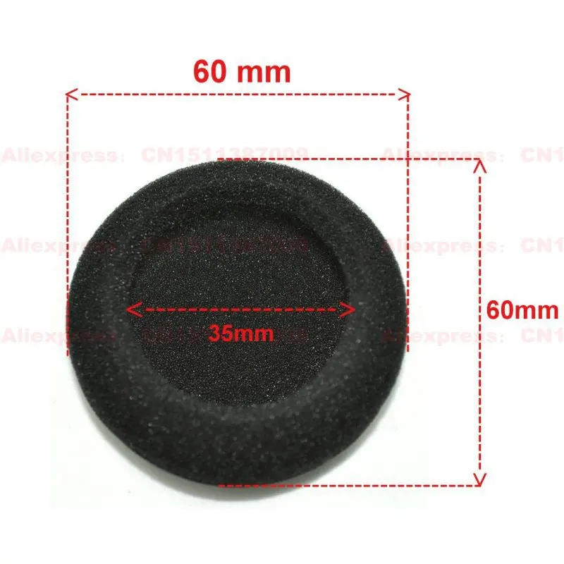 

10 Pcs 2.4 " Inches 60mm Thick Replacement Cushion Foam Ear Pad Earpads Sponge Cover For Headphones Headset