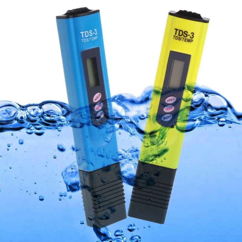 Тестер чистоты воды TDS ЖК-измеритель температуры PPM фильтр Гидропоники Бассейн 4 цвета