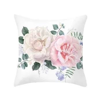 

Rose Flowers Printed Pillowcase Mediterranean Nordic Style Home textileThrow Pillow For Bed Pillow Case z0605#G30