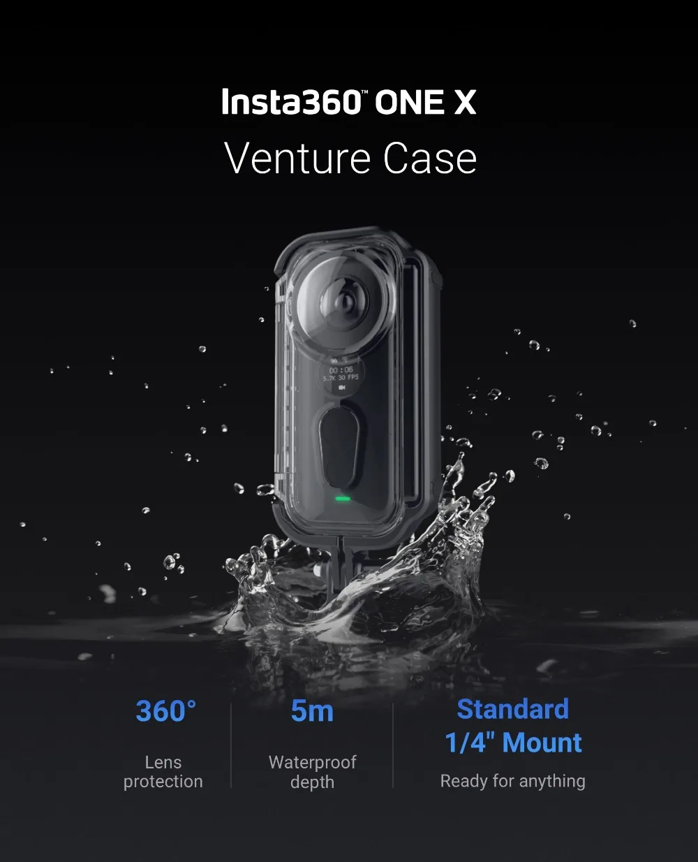 Новая версия Insta360 ONE X Venture чехол Insta 360 5 м водонепроницаемый корпус защитный чехол для Insta360 аксессуары