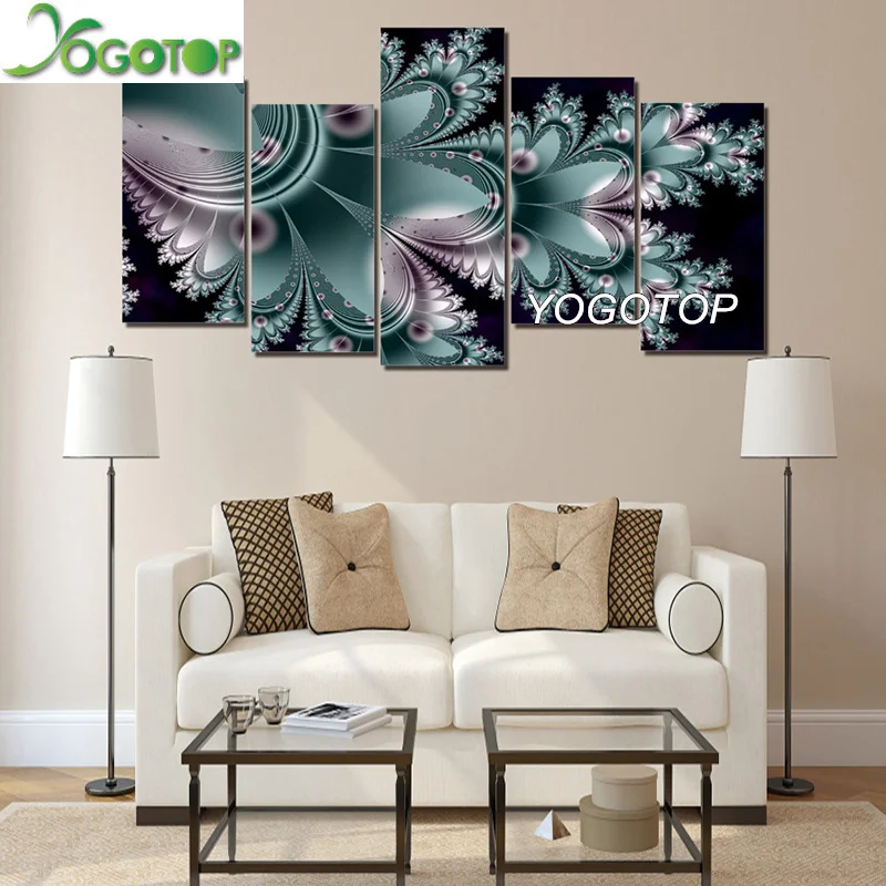 

YOGOTOP DIY Diamond Painting Cross Stitch Kits Full Embroidery 5D Square Drill Mosaic Home Decor Colorful flowers 5pcs ML563