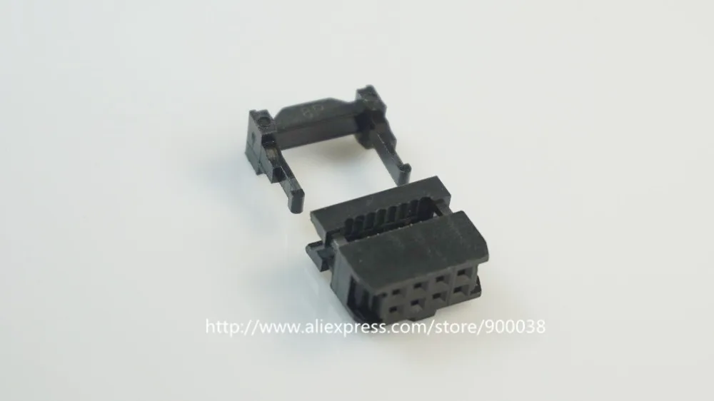 

10 Pcs 0.100" 2.54mm 8 Pin dual Row IDC Connector 2 rows 8 position Rectangular Female Socket Receptacle Ribbon Cable FC-8