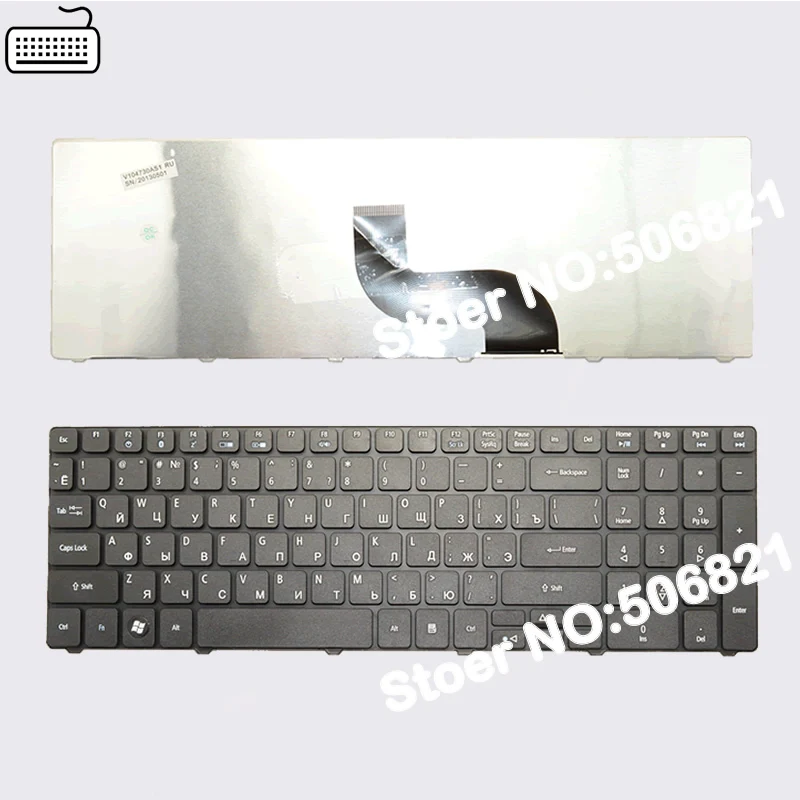 

JIGU Russian Keyboard for Acer for Aspire 7740G 7750 7750G 7750Z 7235 7235G 7250 7250G 7251 7331 7336 RU Black laptop keyboard