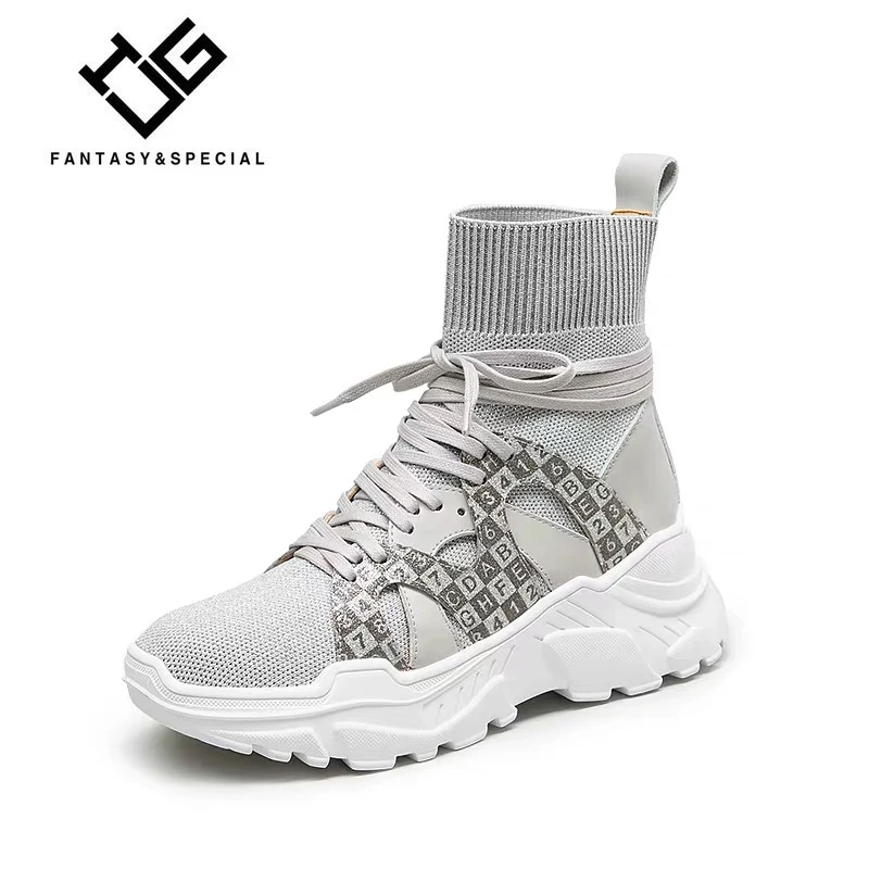 Lacets Top gris forme Véritable Femme Hiphop La Noir Des En À Plate Chaussures Minimalistes Mode Loisir Femmes Respirantes Réel High Cuir De Ugi cBSUq6awFx