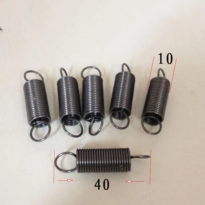 

Extension spring retractive tension spring with hooks wire 1.0MM diameter 10 Long 40mm X10