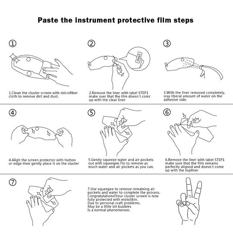 S1000R RR XR moto Cluster Scratch Protection Film Instrument Dashboard Cover Guard TPU Blu-ray for BMW S1000R RR XR (1)