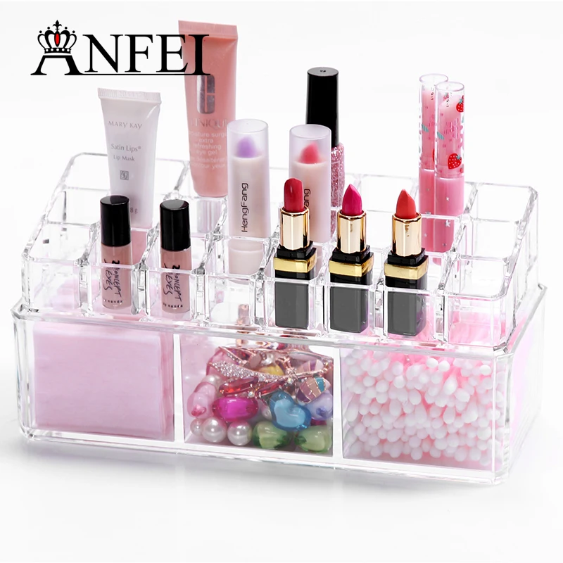 Clear Lipstick Storage Box Cosmetic Makeup Organizer Acylic Lipstick