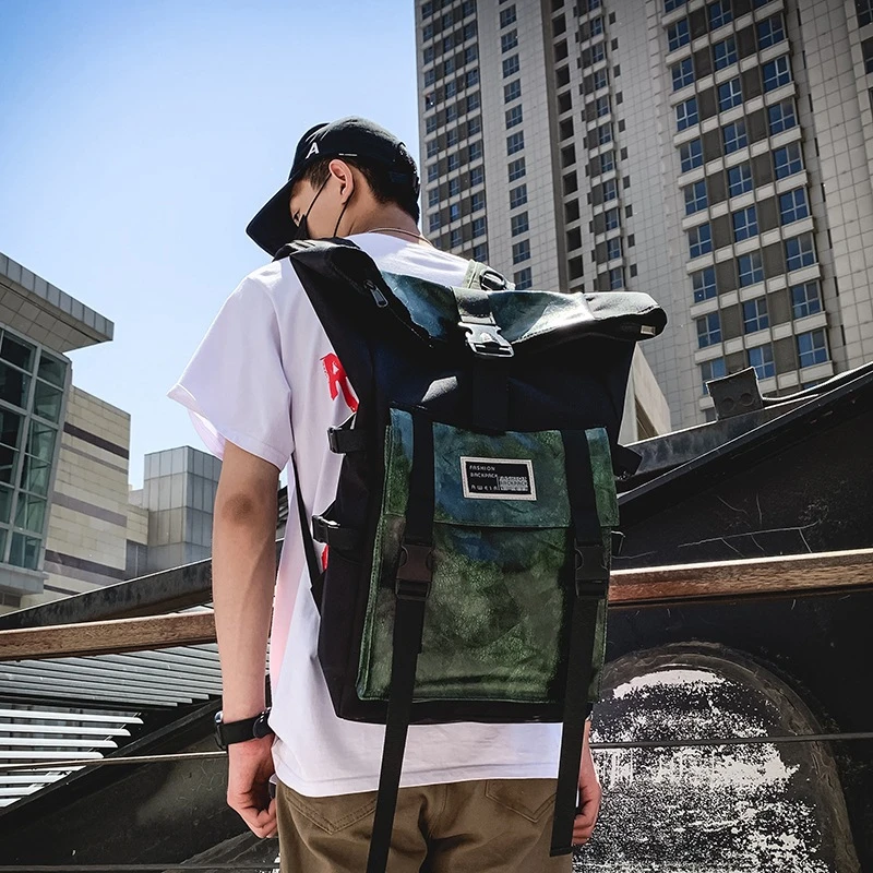 de estilo callejero Unisex, mochila de Oxford de hip hop para hombre, Mochila GRANDE DE VIAJE Vintage coreana, 2019|Mochilas| - AliExpress