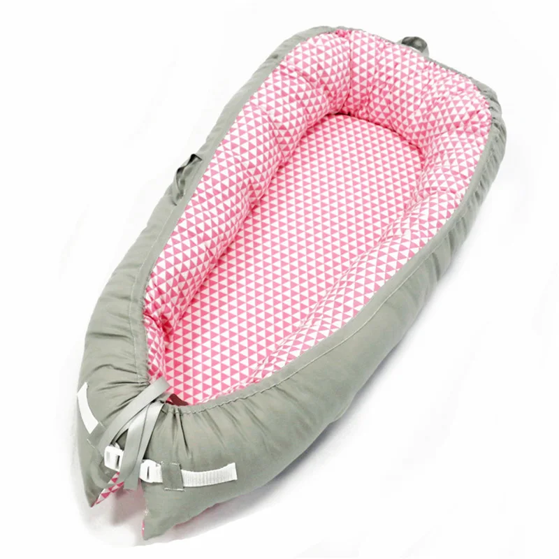 Съемный Детский Сон Гнездо протектор бампер новорожденный диван для отдыха Подушка Портативный Todder кроватка Колыбель Младенческая мягкая люлька - Цвет: 50x80CM
