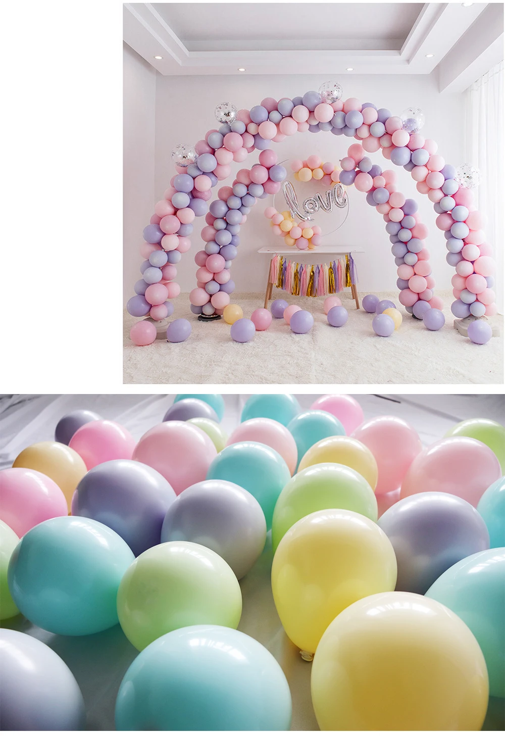 5 дюймов Macaron воздушный шар 50 комплектов(100 шт)/лот двухслойный воздушный шар романтическая свадебная комната поставки День рождения партия полоска для воздушных шаров