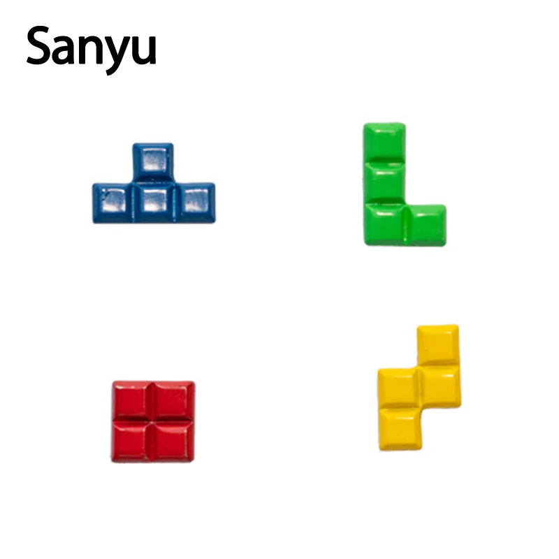 

Colorful Geometric Funny Tetris Game Earring Studs for Women Girls Lovely Mini Creative Game Stud Earrings Fashion Brincos 2019