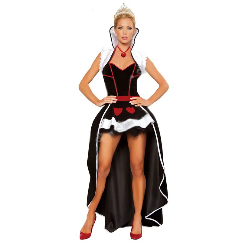 Костюм Алисы в стране чудес размера плюс 3 XL, костюм королевы сердец, экстравагантные костюмы королевы, женские костюмы на Хэллоуин для женщин - Цвет: Бежевый