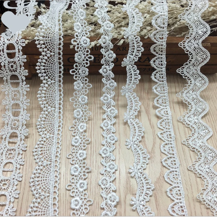 Белая кружевная лента DIY Швейные аксессуары ручной работы отделка Свадьба День рождения скрапбук украшение ожерелья Wh