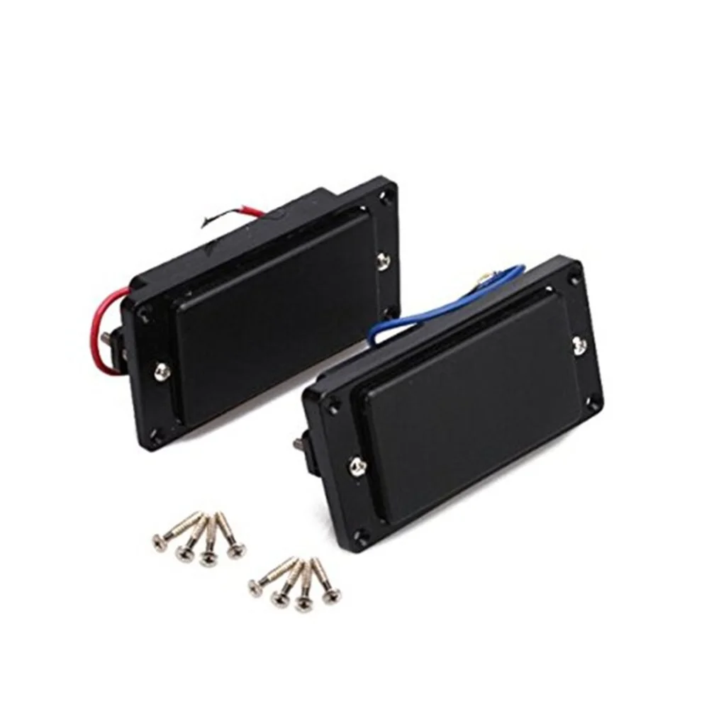 Chrome Coil Humbucker Pickups Neck &amp Bridge For LP Electric Guitar Black | Спорт и развлечения