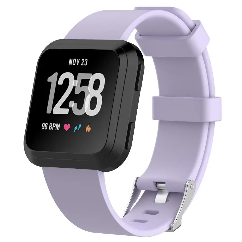 KINGBEIKE 14 Colors Sport Silicone Watch Band For Fitbit Versa Replacement Watchbands Belt Wristwatch Bracelet Strap S L Size