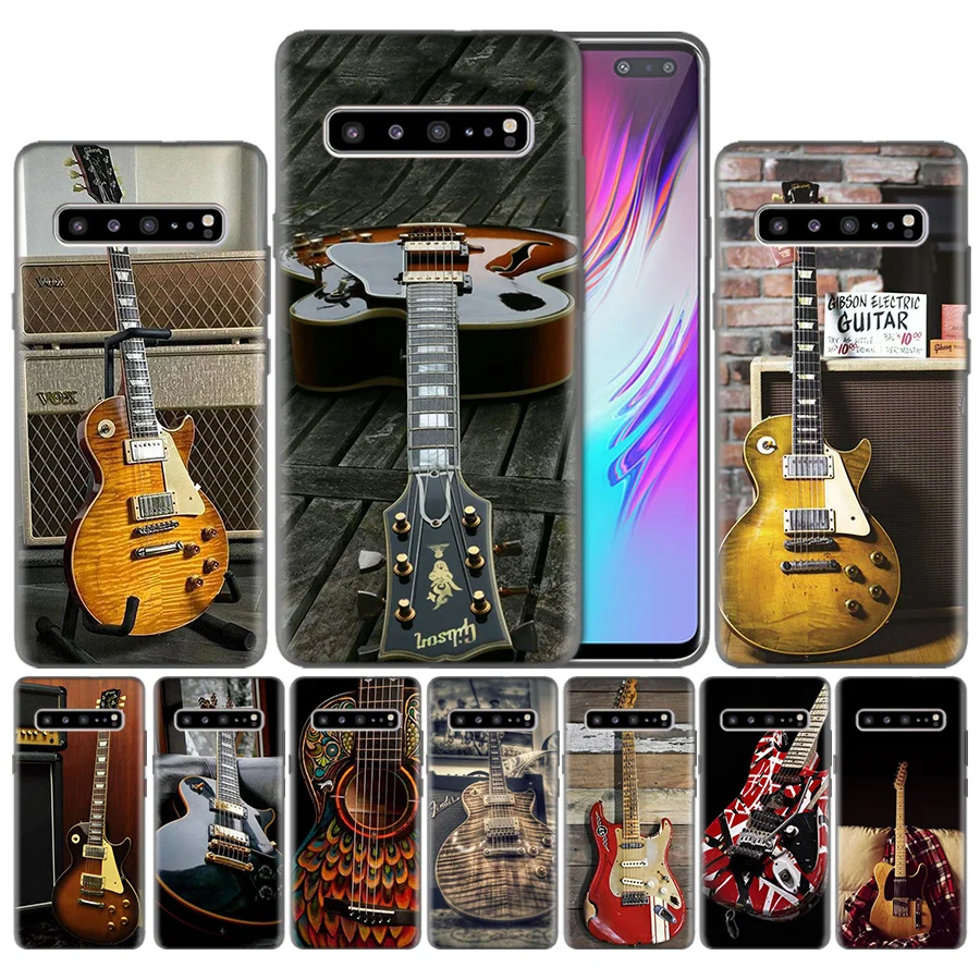 

Case For Phone Samsung Galaxy S8 S9 A50 S10 S10e Plus 5G A10 A20 A30 A40 A60 A70 Soft Silicone Covers Music score violin guitar