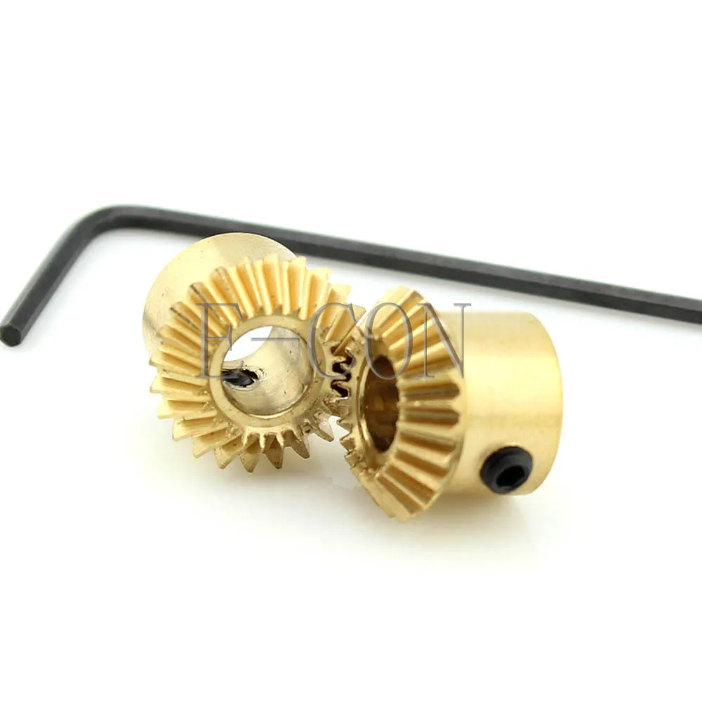 2pcs 0.5M 20T Metal Umbrella Tooth Bevel Gear Helical Motor Gear 20 Teeth 3mm/4mm Bore motor gear transmission gear