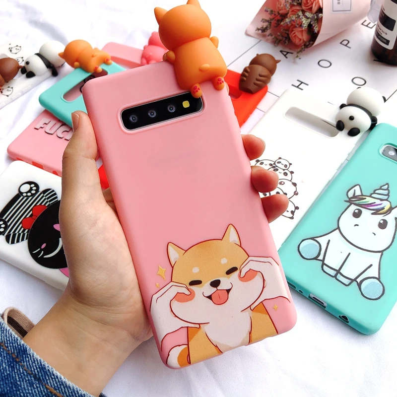 S8 S9 S10 плюс чехол Etui samsung Galaxy S10 S10E чехол 3D Kawaii силиконовый чехол для Coque samsung S8 S9 S10 плюс S7 Edge чехол - Цвет: 2