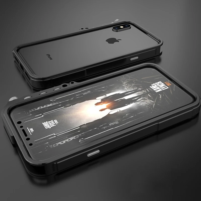 

KANENG Fashion 3D Design Metal Aluminum Colorful Shockproof Mobile Phone Bag Case Cover For Apple iPhone X 5.8" Bumper