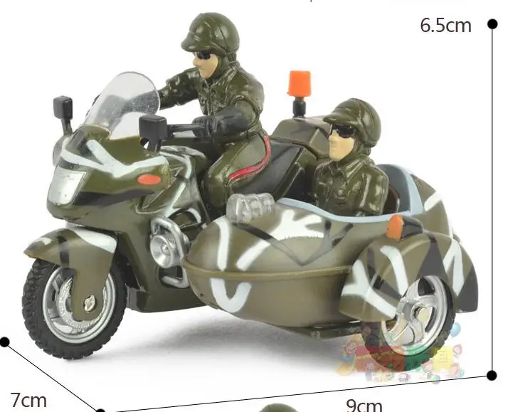 Free shipping Three wheeled motorcycle sidecar alloy toy vehicle