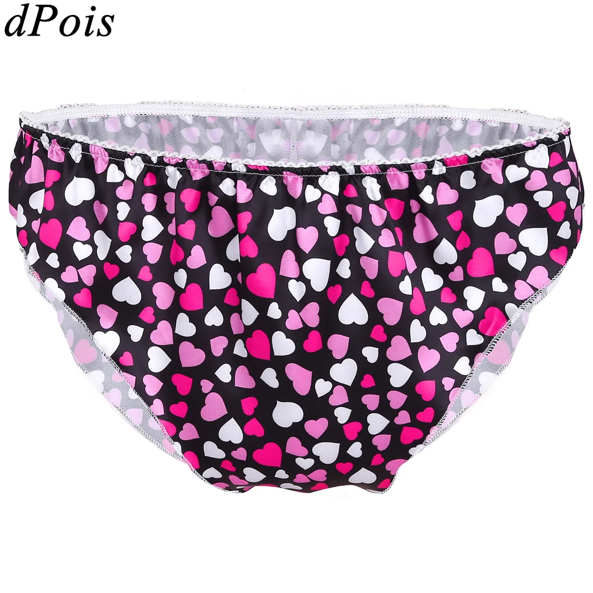 DPOIS мужские плавки бикини стринги атласные трусы с милым сердцем нижнее белье