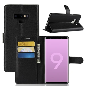 

10pcs Flip PU Leather Litchi Case For Samsung Galaxy S10 5G E S9 S8 Plus Note 10 9 8 A10S A20S M30S Holder With Card Slot Cover