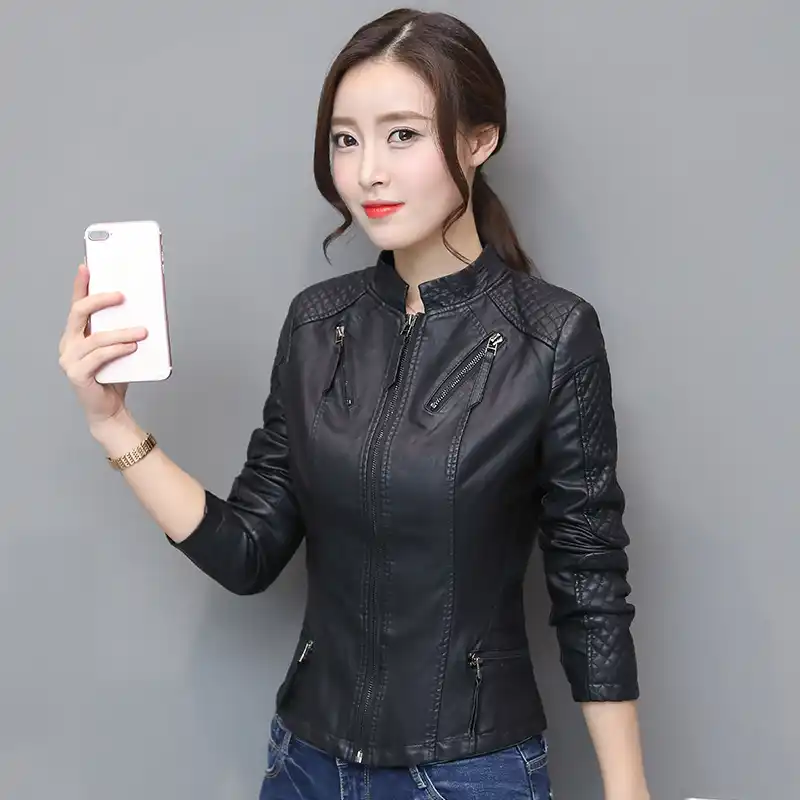 jaqueta couro sintetico feminina promoção