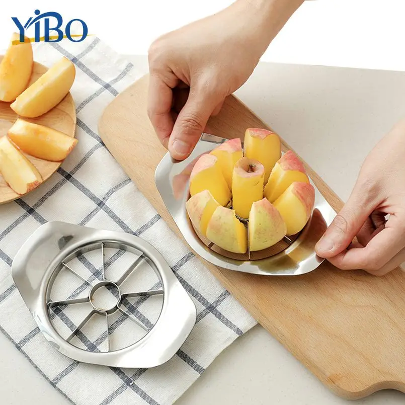 

YIBO 1PC Apple Cutter Full Stainless Steel Vegetable &Fruit Cutter Effective Kitchen Tool Gadget Utensils Kitchenware Accessory