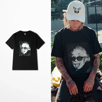 

Sproof Einstein Print T Shirt European American Streetwear Harajuku T-shirts Men High Street Kanye Justin Bieber Tee Shirt Homme