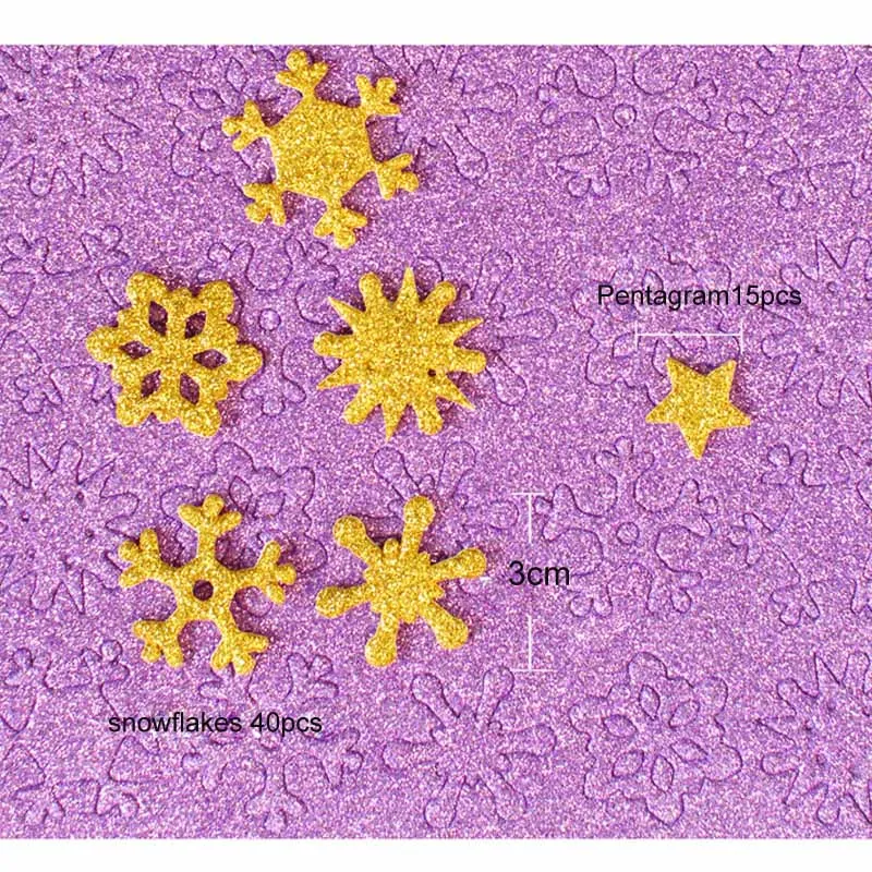 Декор для рождественской вечеринки, сделай сам, товары для рукоделия, губчатая пена, бумага для детей, толстые снежинки, наклейки для рукоделия, подарки, материалы для рукоделия