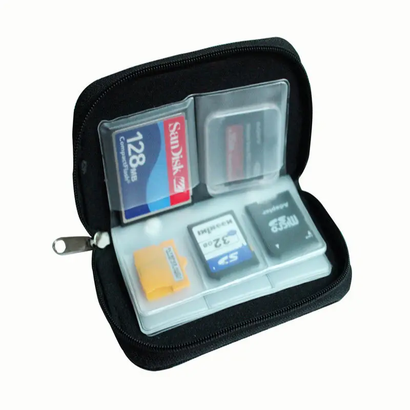 

Memory Card Storage Bag Carrying Case Holder Wallet 22 Slots for CF/SD/Micro SD/SDHC/MS/DS Game Accessories Memory Card Box