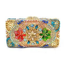 Обе стороны ручной работы Diamond Flower Кристалл Вечерняя сумочка; BS010 клатч Сумки высококлассные укладки партии Ежедневные клатчи женские свадебные Кошелек(528