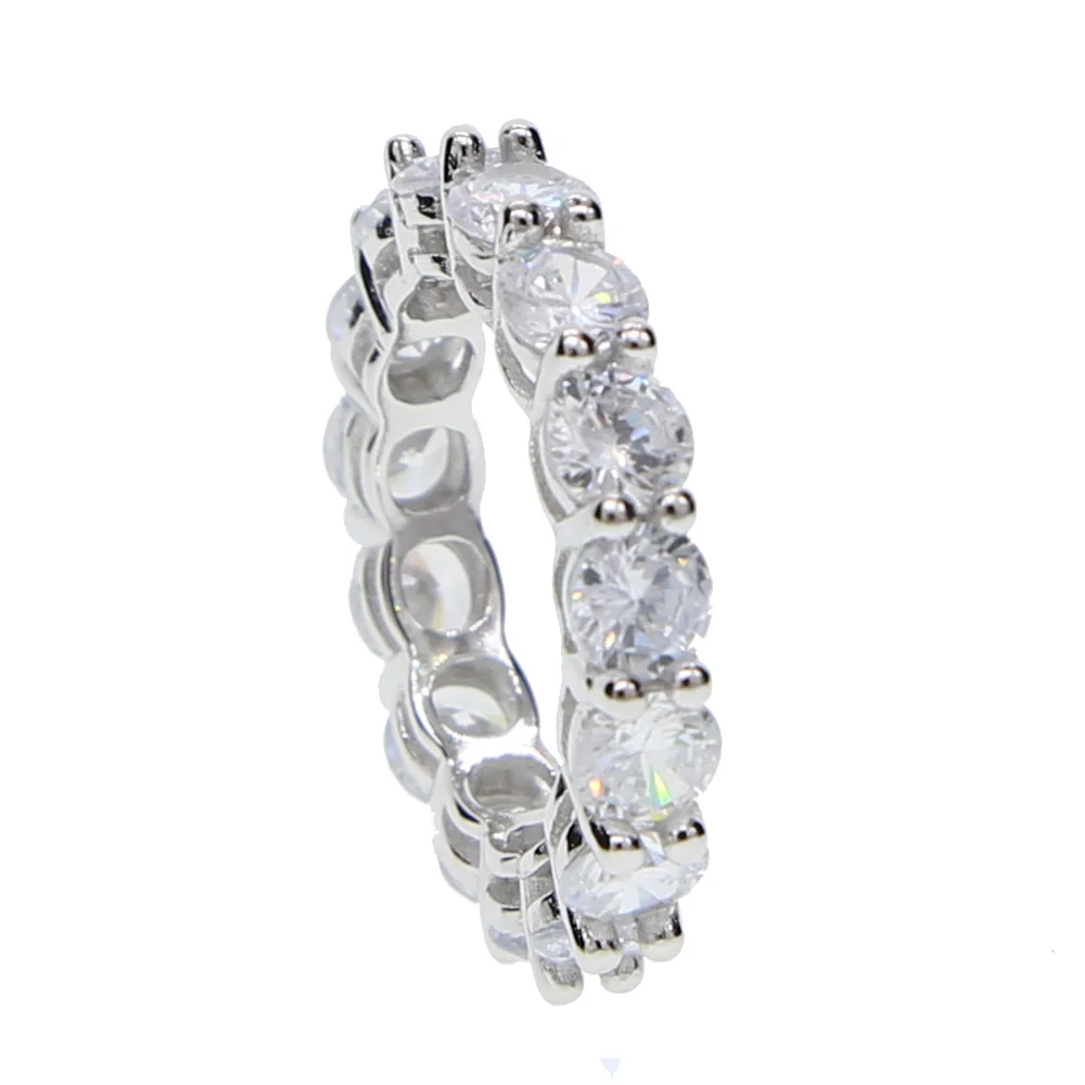 5 мм, кубический цирконий, зубчатая установка, обручальное кольцо, роскошный женский свадебный подарок, серебро 925, высокое качество, cz Кольцо
