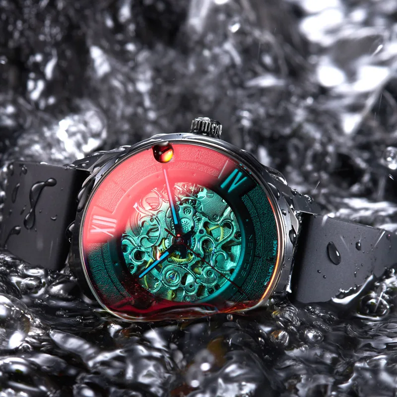SOLLEN Original Automatic Watch Men Waterproof  Hollow Mechanical Watches Top Brand Luxury Wristwatches Relogio Masculino