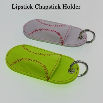 

2017 Baseball Softball Leather Keyring Chapstick or Flashdrive Holder Sports Gift