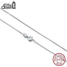 Effie queen, натуральная 925 пробы, серебряная цепочка для женщин и мужчин, 45 см, длина 40+ 5 см, удлиняющая сторона, Серебряное колье цепочка, ювелирное изделие SC18
