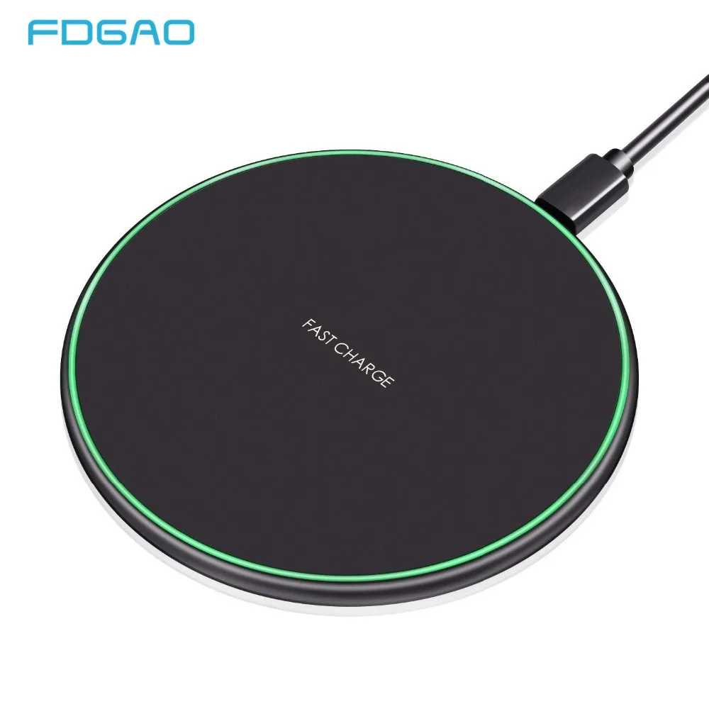 

15W Quick Qi Wireless Charger For iphone Xs Max/XR/X/Huawei Mate20 Pro For Samsung S9 S10 Type C Fast 10W Wireless Charging Pad
