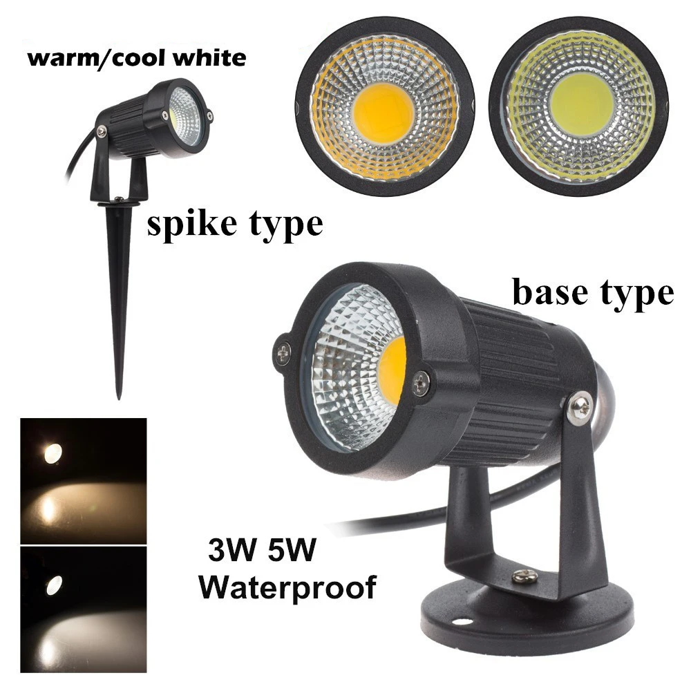 

220V 110V Outdoor LED Garden Lawn Light 7W Landscape Lamp Spike Waterproof 12V Path Bulb Warm White Green Spot Lights