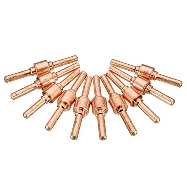 60pcs Red Copper Extended Long PlasmCutter Tip Electrodes&Nozzles Kit Mayitr Consumable For PT31 LG40 40Cutting Welder Torch