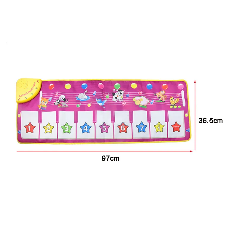 

100*36cm Comfortable Soft Baby Educational Piano Toys Musical Instrument Girls Boys Music Carpet Mat for Kids Children Learning