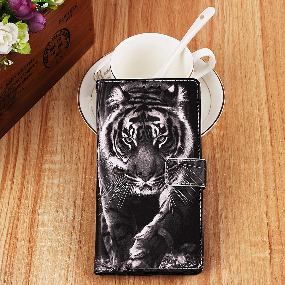 Luxury Flip Painted Book Case Cover Shell for Huawei Honor 10 Lite 8A Y6 P Smart Leather Wallet Phone Bag for Mate 20 Lite