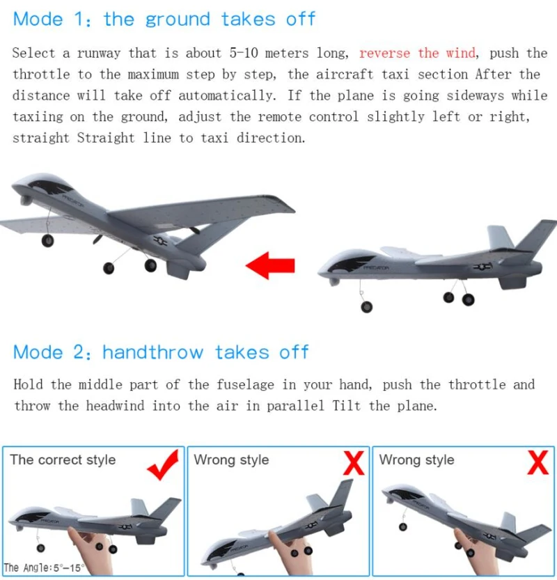 Sport Hobby America Predator RC Airplane Plane 150M 66CM DIY Assembly Foam RC Glider Aircraft Model Toy Add LED Light PK HL803 Sport Hobby America Predator RC Airplane Plane 150M 66CM DIY Assembly Foam RC Glider Aircraft Model Toy Add LED Light PK HL803