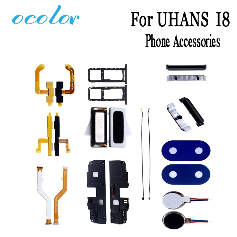 

ocolor SIM card For UHANS I8 Power Volume button repair parts For UHANS I8 Taptic Engine LouderSpeaker Coaxial Cable Mainboard