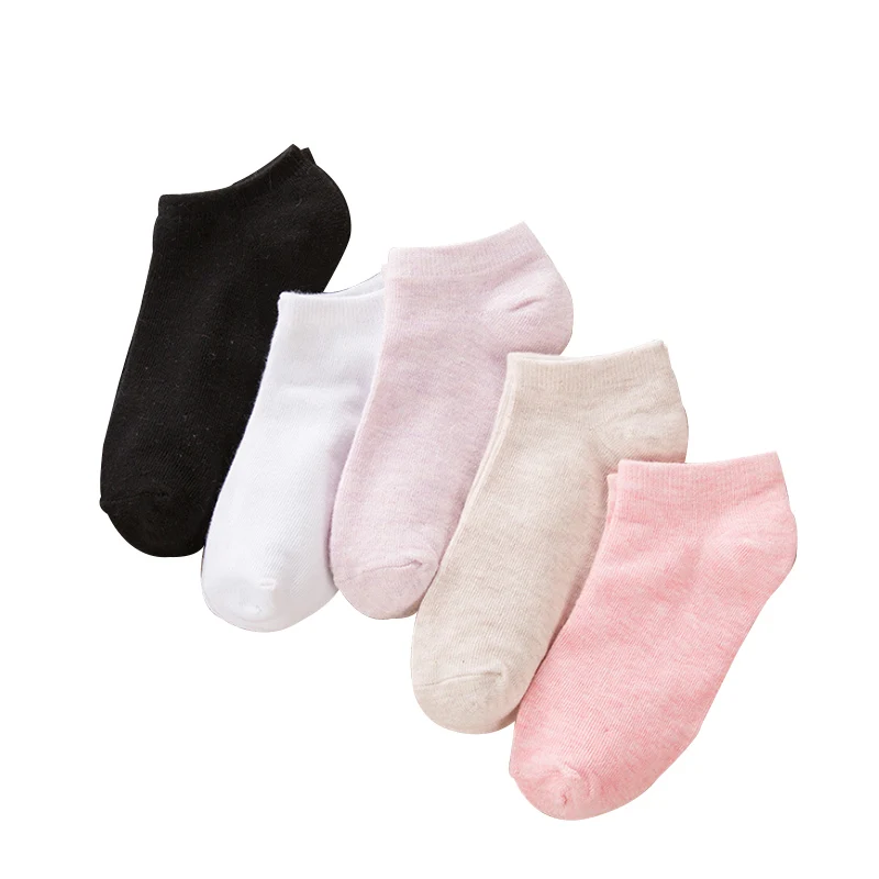 Летние женские носки с принтом, хлопковые, в полоску, удобные, унисекс, в полоску, 5 пар в комплекте - Цвет: A