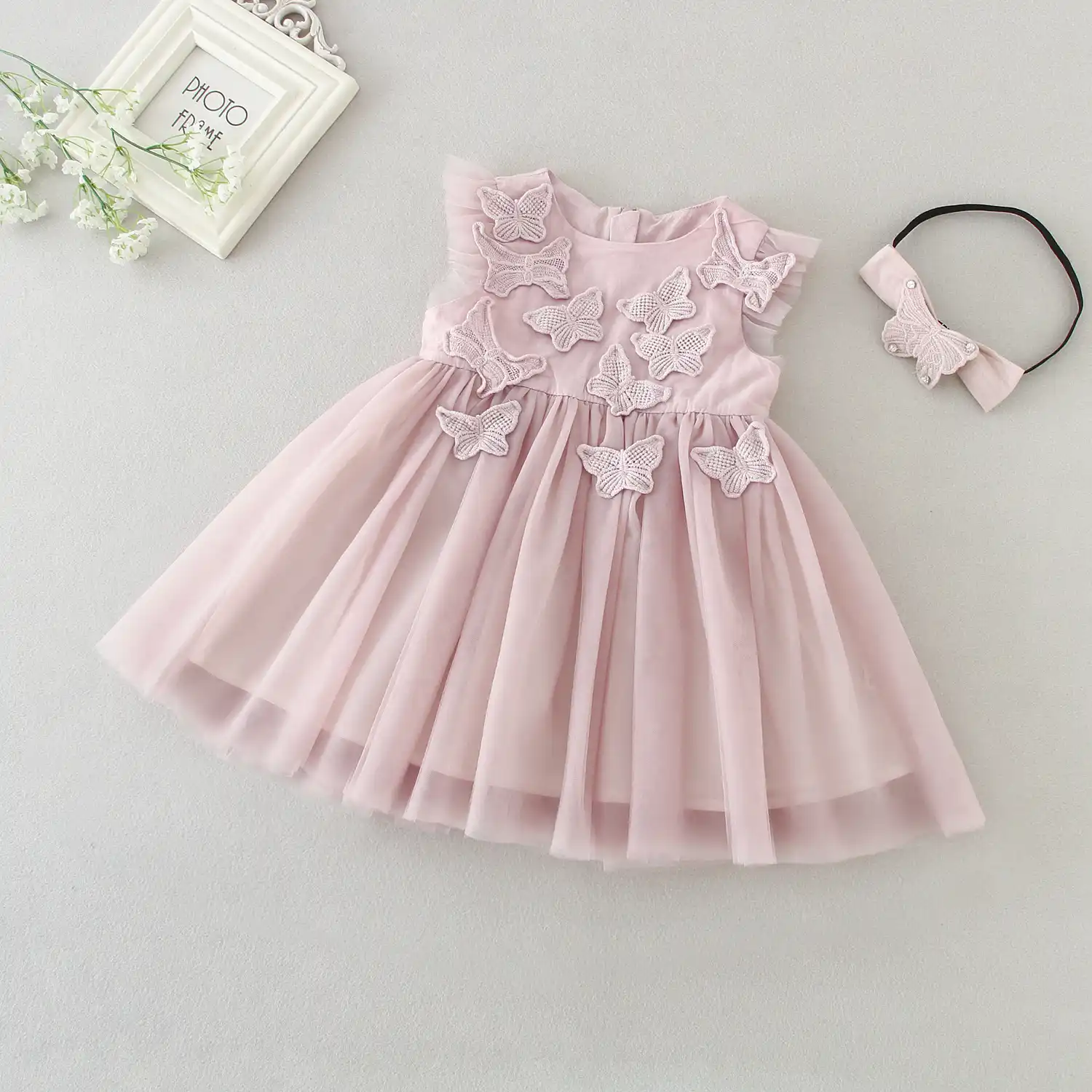 matching girl and infant dresses