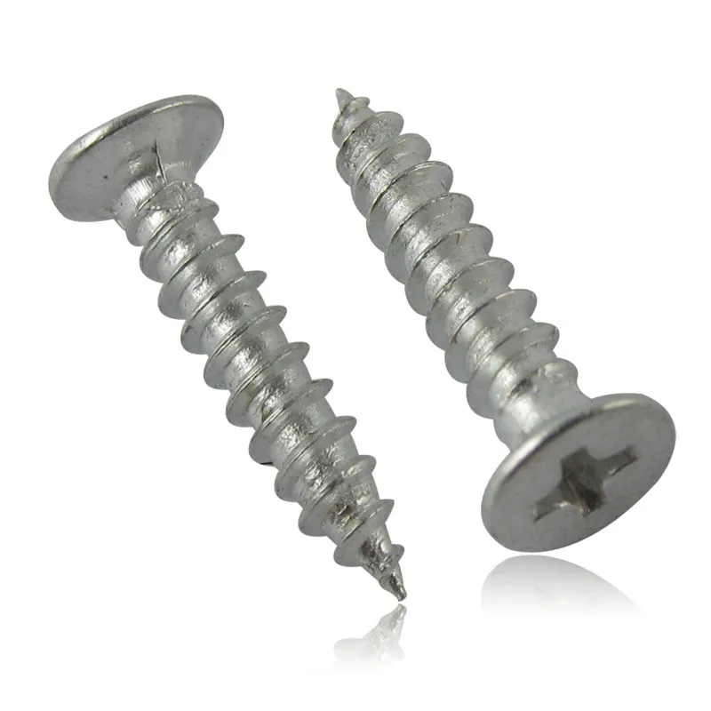 3PCS Cross Head Wood Screw Countersunk Head Tapping Screws M6 * 60in