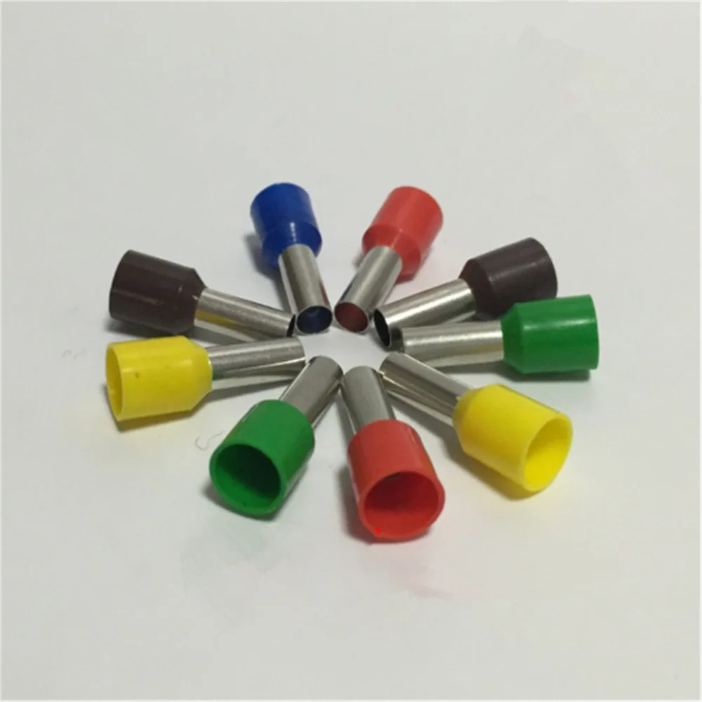 

100pcs/bag E50-20 E50-25 Tube Insulated Terminals 50.0mm2 Square Insulated Cord End Terminal Wire Ferrules
