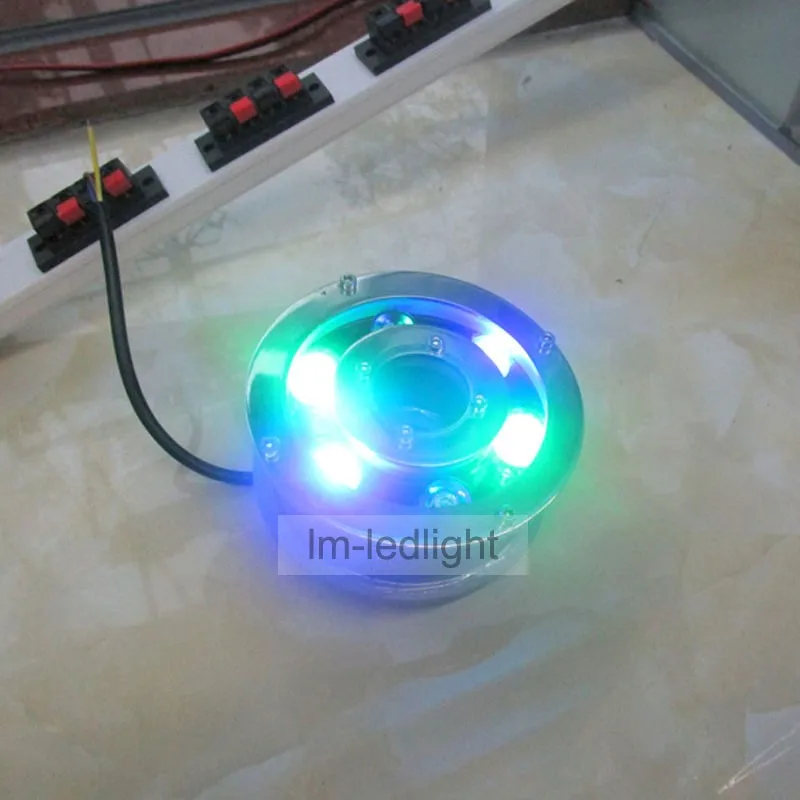 12 V luz subacuática led 6 W dia160mm piscina caliente/frío blanco verde rosa llevado luz piscina 10 unids/lote